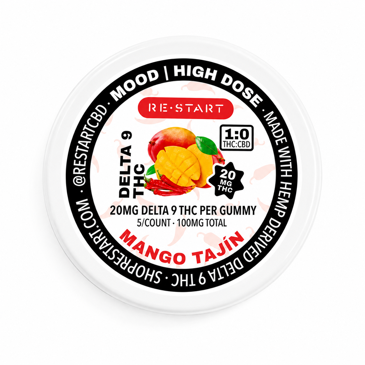 20MG THC Gummies - Mango Tajín / 5-ct (Reg. Price $24)